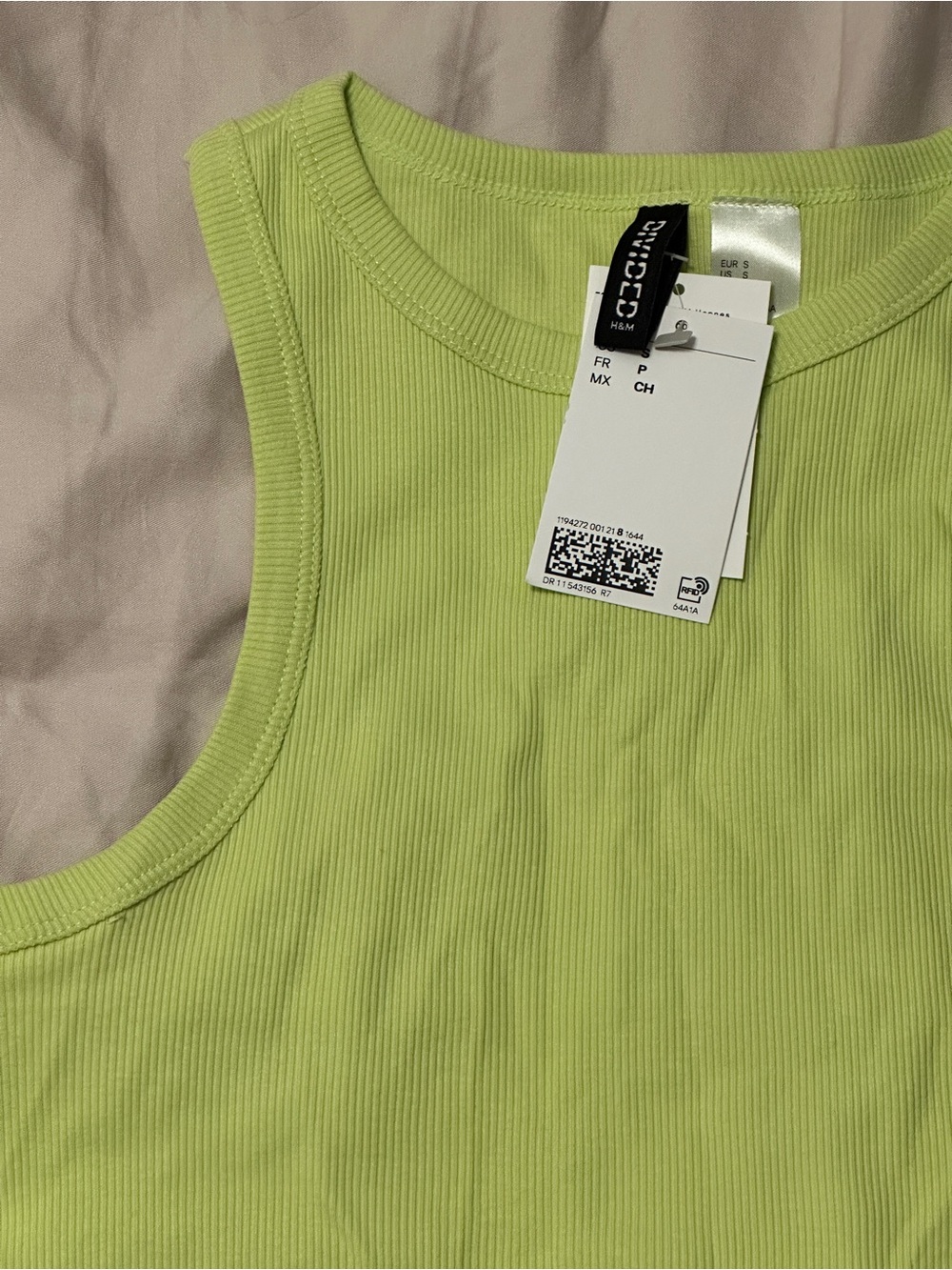 H&M Neon Lime Ribbed Tank - Picture 4 of 4